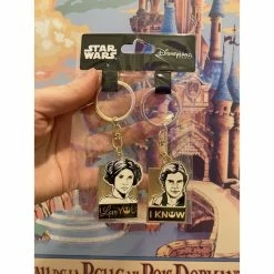 Lot 2 Porte Clés Princesse Leila Et Han Solo Disneyland Paris