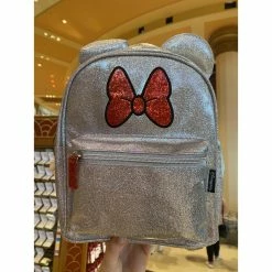 Sac à Dos Minnie Argent Pailleté Disneyland Paris